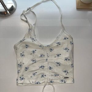 hollister floral halter top